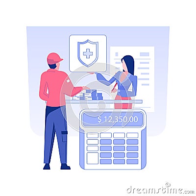 Workplace injury compensation isolated concept vector illustration. Vector Illustration