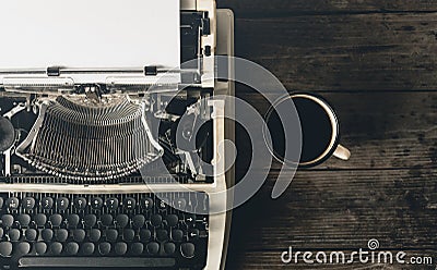 Workplace Of A Journalist, Writer Or Blogger, Top View. Creative Stock Photo