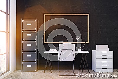 Workplace in modern office environment Stock Photo