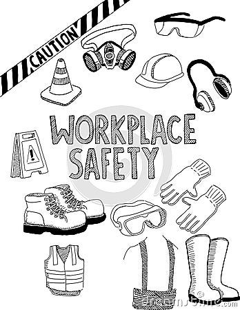 Workplace safety gear Vector Illustration