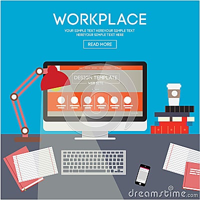 Workplace Vector Illustration