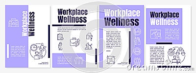 Workplace wellness brochure template Stock Photo