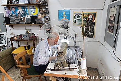 Workroom of a tailor Editorial Stock Photo