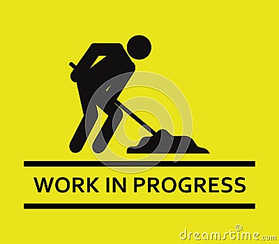 Works in progress illustrated Stock Photo