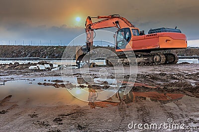 Works to enlarge the ring road of Segovia Spain Stock Photo