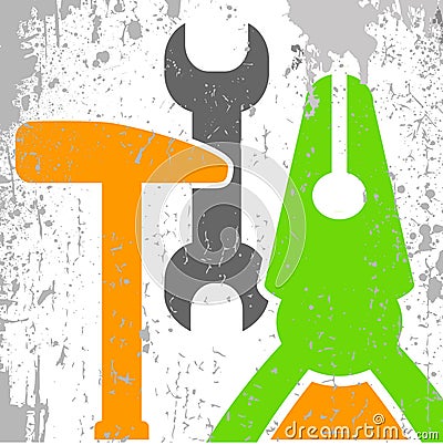 Works tools Vector Illustration