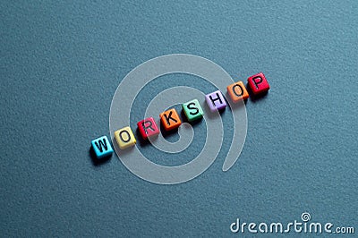 Workshop - word concept on cubes Stock Photo