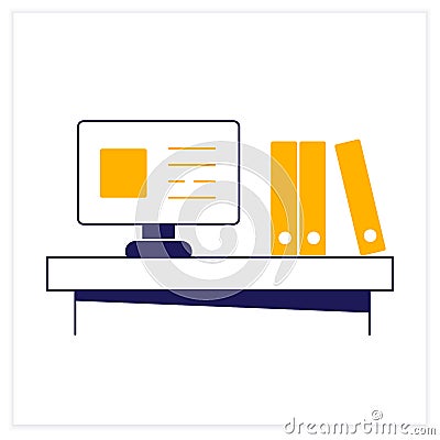 Workspace color icon Vector Illustration
