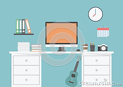 Workspace Vector Illustration