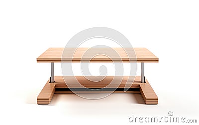 Workspace Desk Riser on White Background Stock Photo