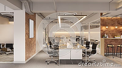 Workspace Dynamics Designing Offices for Agile Workflows Stock Photo