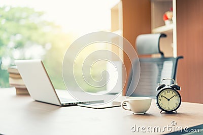 Workspace in office, coffee break, business situation Stock Photo