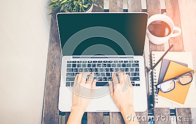Workspace relaxing chill out work for office and design laptop smartphone with morning coffee, Stock Photo