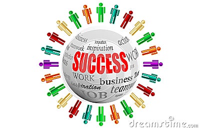 Workteam business succes team work Vector Illustration