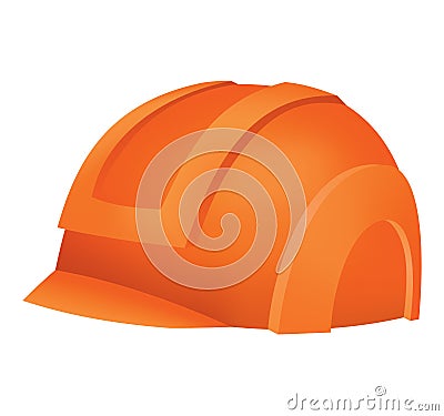 Workwear uniform element. Hard hat helmet as uniform. Protective clothing or safety equipment. Construction workers Vector Illustration