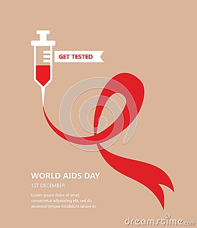 World AIDS day. get tested concept Vector Illustration