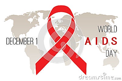 World AIDS Day poster Vector Illustration