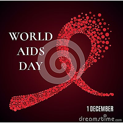 World AIDS Day poster Vector Illustration