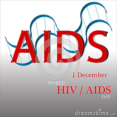 World AIDS Day. Cartoon Illustration