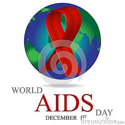 World AIDS Day. Cartoon Illustration