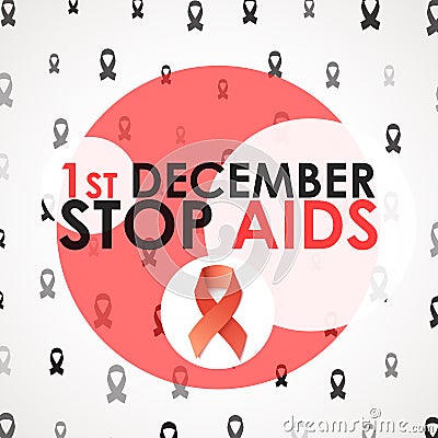 World Aids Day. Stop Aids. 1th december. Brochure against AIDS Vector Illustration