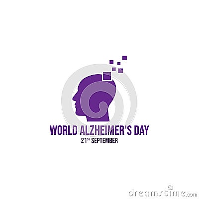 World Alzheimer`s Day vector icon illustration Vector Illustration