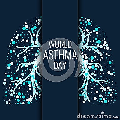 World Asthma Day banner Vector Illustration