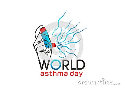 World asthma day Vector Illustration