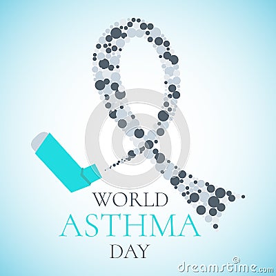 World Asthma Day poster Vector Illustration