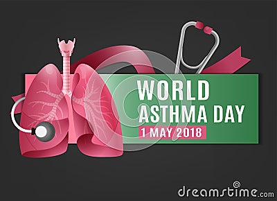 World asthma day Vector Illustration