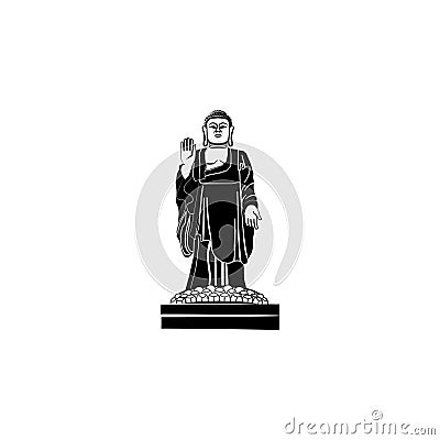 World Attractions. Buddha statue symbol Vector Illustration