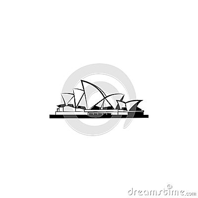 World Attractions. Opera House in Sydney Vector Illustration