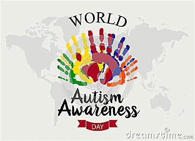 World Autism Awereness Day Vector Illustration