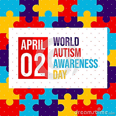 World autism awareness day - Vector Vector Illustration