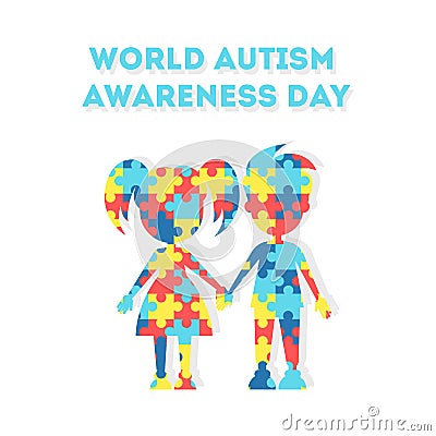 World Autism Awareness Day. Vector Illustration