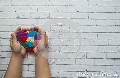 World autism awareness day symbol. Stock Photo