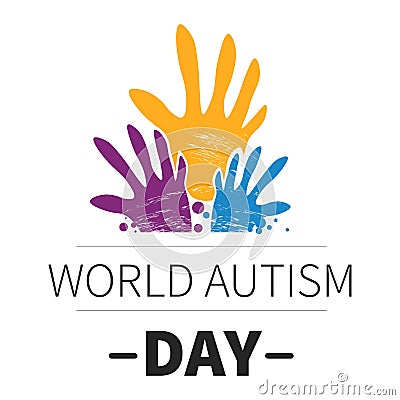 World autism day medicine and mental health isolated emblem Vector Illustration