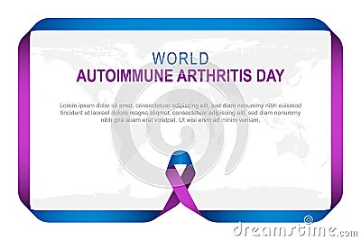 World Autoimmune Arthritis Day background Vector Illustration