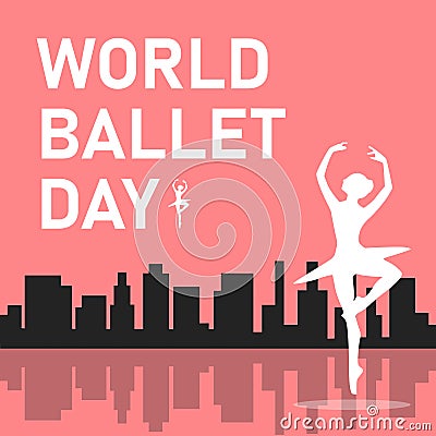 world ballet day, October 1st Vector Illustration