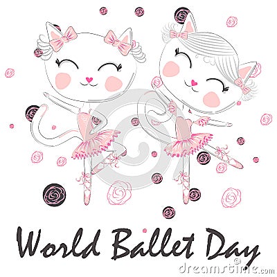 World Ballet Day, October. Young girl performing ballet dance conceptual Stock Photo