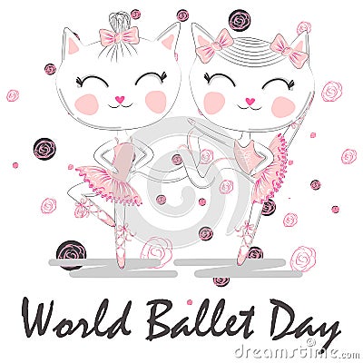 World Ballet Day, October. Young girl performing ballet dance conceptual Stock Photo