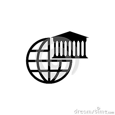 World banking icon isolated on white background Vector Illustration