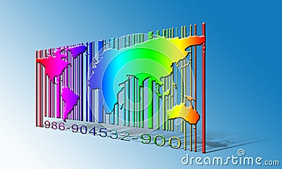 World Barcode. Business concept Stock Photo