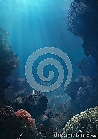 World Beneath the Ocean Floor Stock Photo