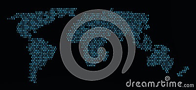 World binary code map Stock Photo