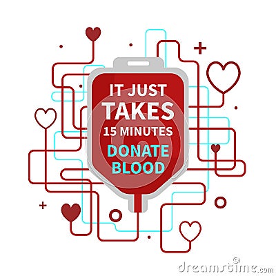 Blood donation infographic Vector Illustration