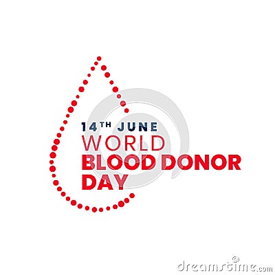 World blood donor day 14th june awareness poster Vector Illustration