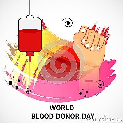 World Blood Donor Day. Cartoon Illustration