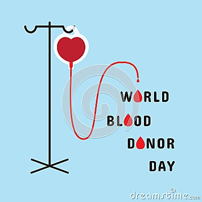 World blood donor day. Vector illustration in flat style Vector Illustration