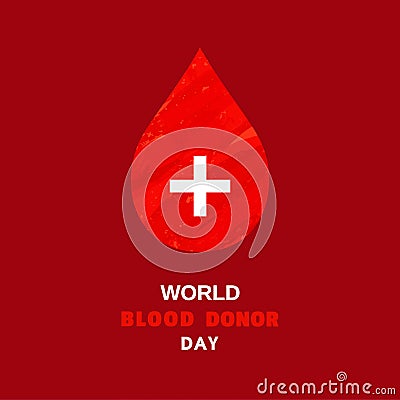 World Blood Donor Day vector poster design concept Vector Illustration